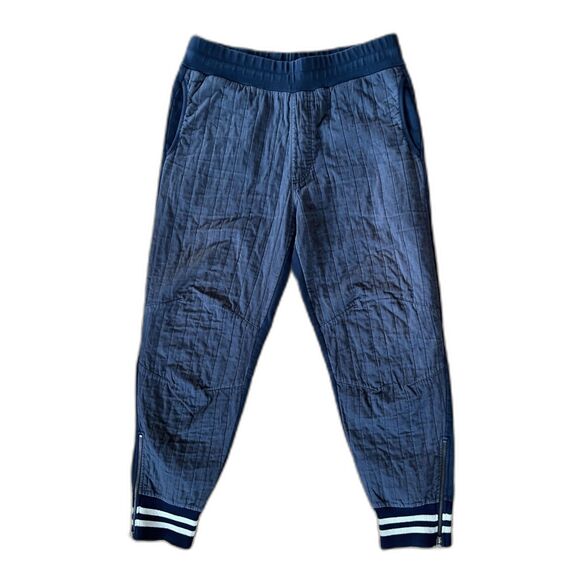 DRIES VAN NOTEN Blue Quilted Jogger Sweatpants Trousers Mens Size Large - Picture 2 of 9